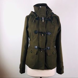 NWOT Women’s Celebrity Pink Olive Hooded Coat